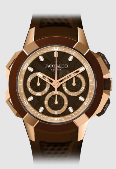 Jacob & Co Replica watch epic x chrono 44mm tri-compax Brown EC440.43.AA.AA.A